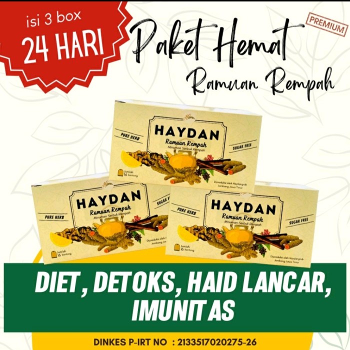 

TEH DETOX DIET+HAID LANCAR TEH CELUP REMPAH JSR PAKET HEMAT