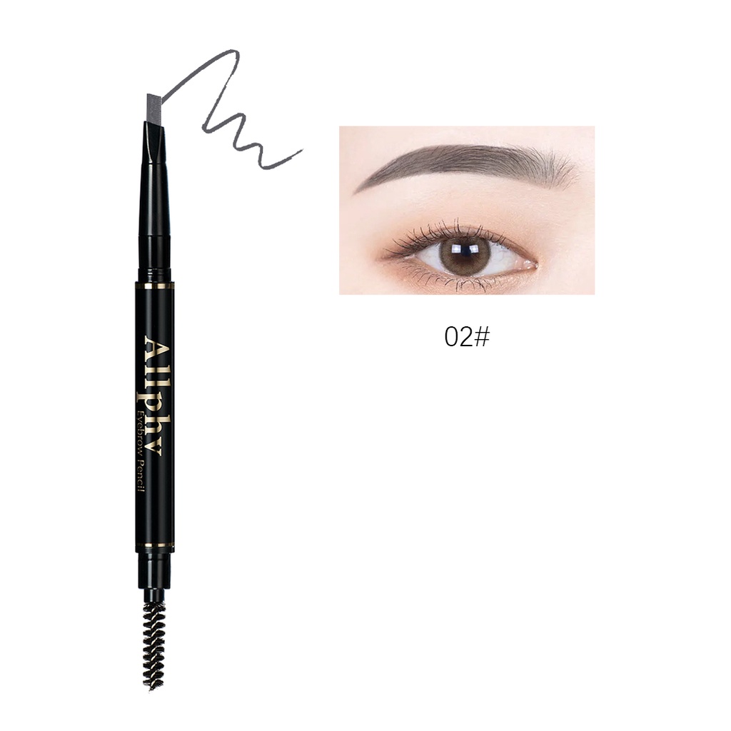 [Siap Dikirim] Ibcccndc Eyebrow Powder Cetakan Alis Instan Eyebrow Stamp Alis Stempel Alis Waterproof dengan 10 Model Cetakan Alis-Pencil 2# Abu-Abu