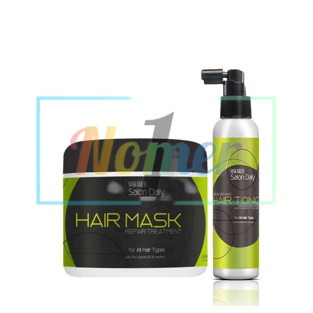 MAKARIZO Salon Daily Treatment Hair Mask 500gr dan Hair Tonic 150ml