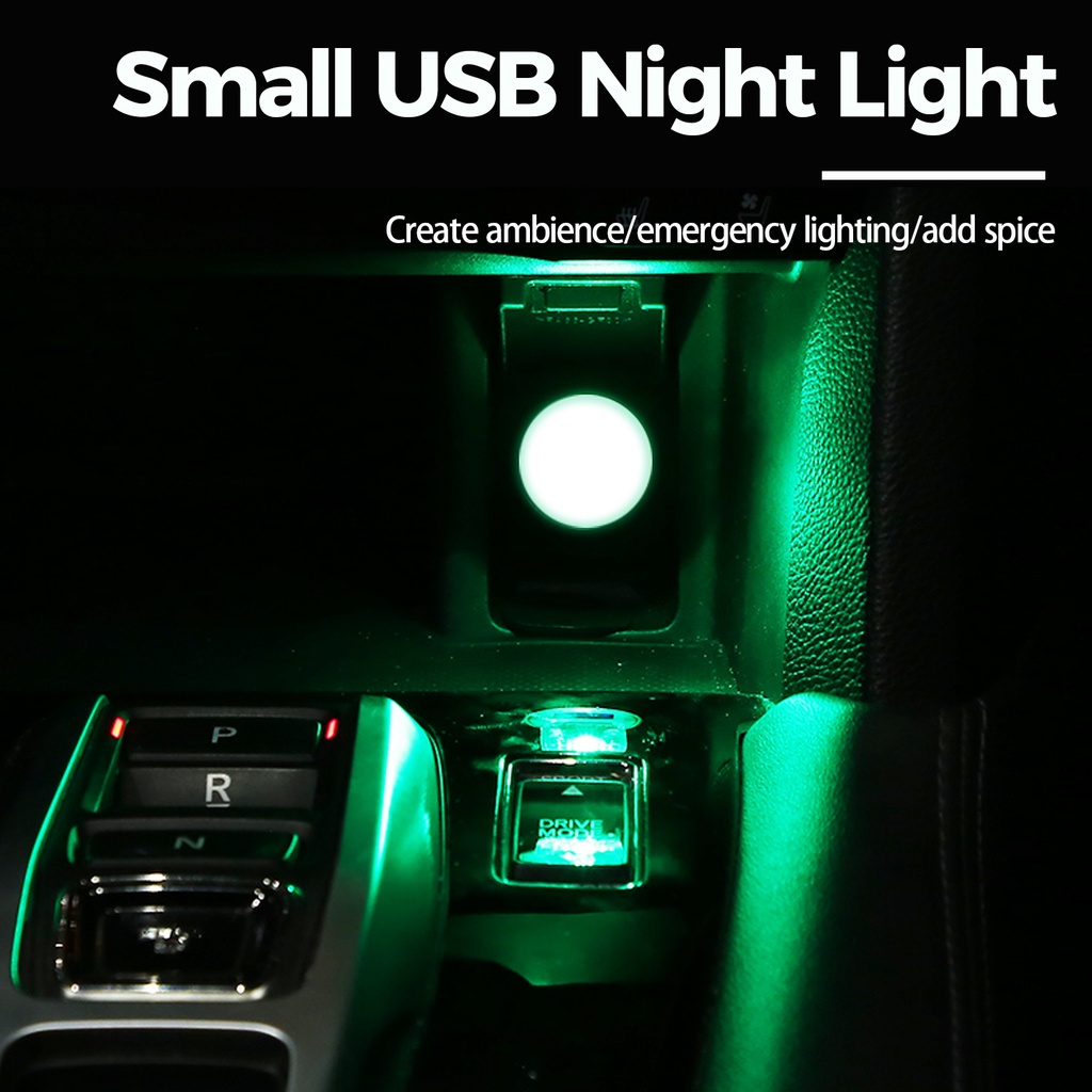 Lampu Atmosfir Mini USB Untuk Dekorasi Mobil / PC / Komputer / Mobil
