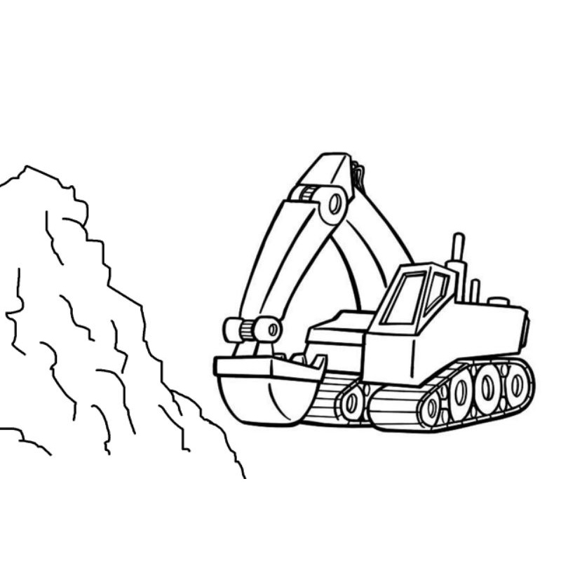 

Buku / lembar mewarnai gambar excavator