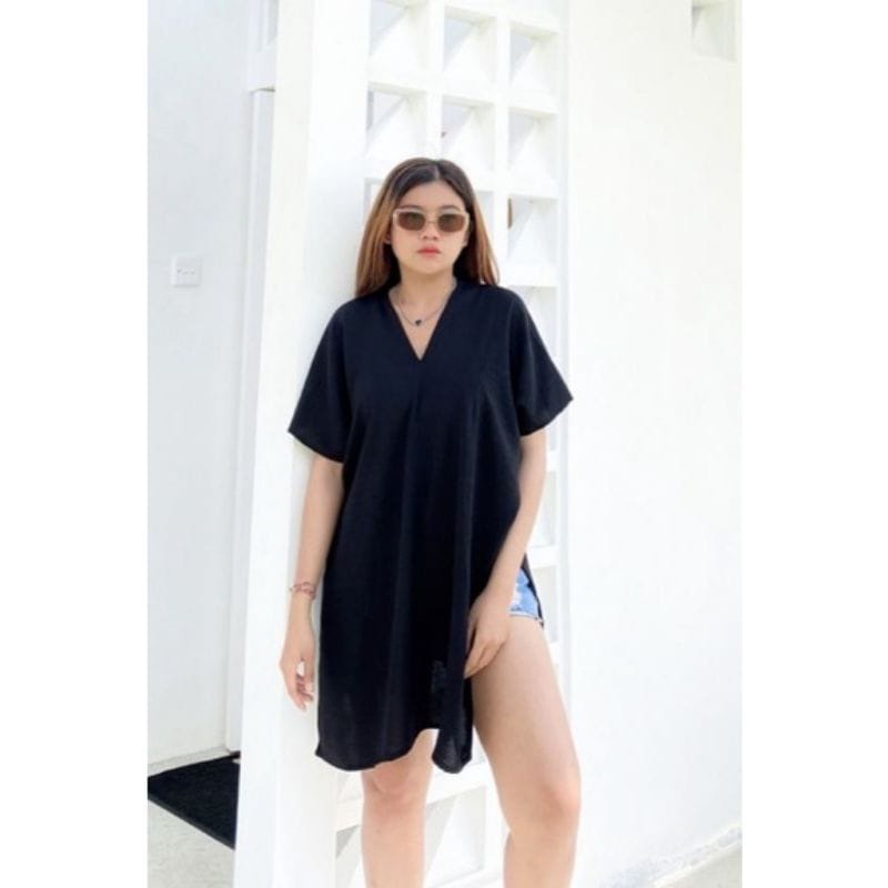 NAGITA LONG SQUARE | ATASAN NAGITA TUNIK WANITA CRINGKEL LONG SQUARE | Nagita Long Square Terbaru Airflow Crinkle Blouse Atasan Big Size Wanita Oversized Top Cewek | Korean Style Outfit Kekinian