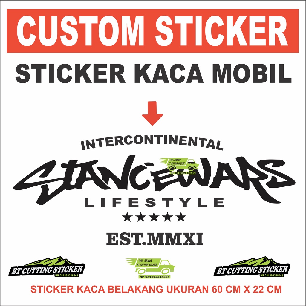 sticker custom stancewars sticker custom sticker kaca mobil sticker custom sticker jdm sticker mobil