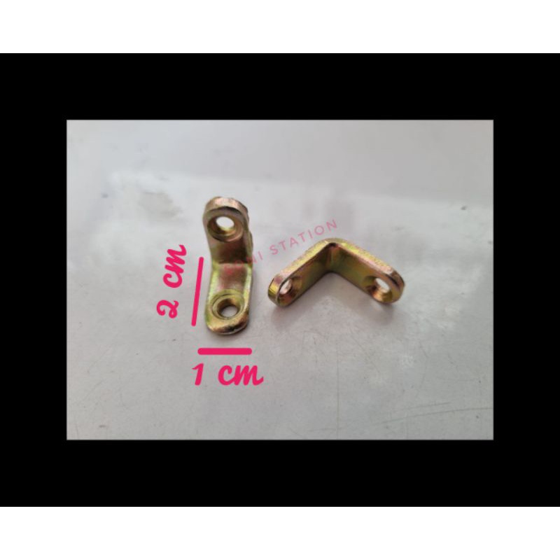 Plat siku besi 10mm x 20mm / PLAT SIKU kecil kaku dan kokoh / plat tahanan siku kecil