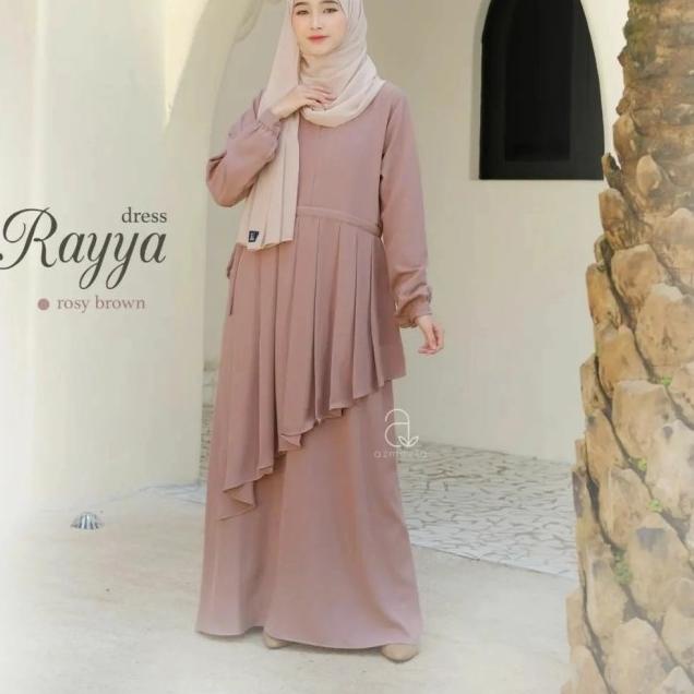 Febrina Gamis murah Baju gamis kekinian Remaja terbaru 2020 - Putih, S