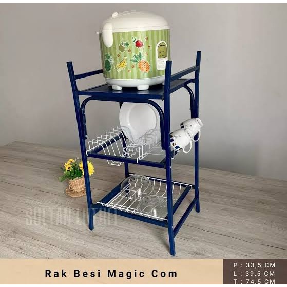 Rak magic com/Rak Piring Dan Magic Com/Rak Serbaguna/Rak /Rak Dapur/Rak Multifungsi