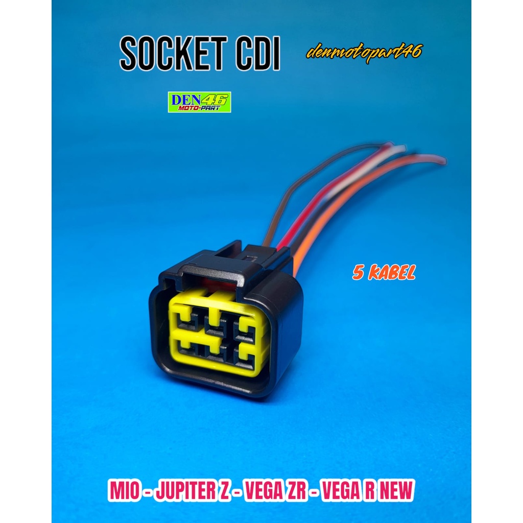 SOCKET SOKET FITTING CDI YAMAHA - MIO / JUPITER Z / VEGA ZR / VEGA R NEW  / 5TL