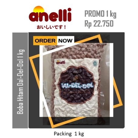 

READY STOK Boba Hitam Dal Del Dol Murah isi 1Kg