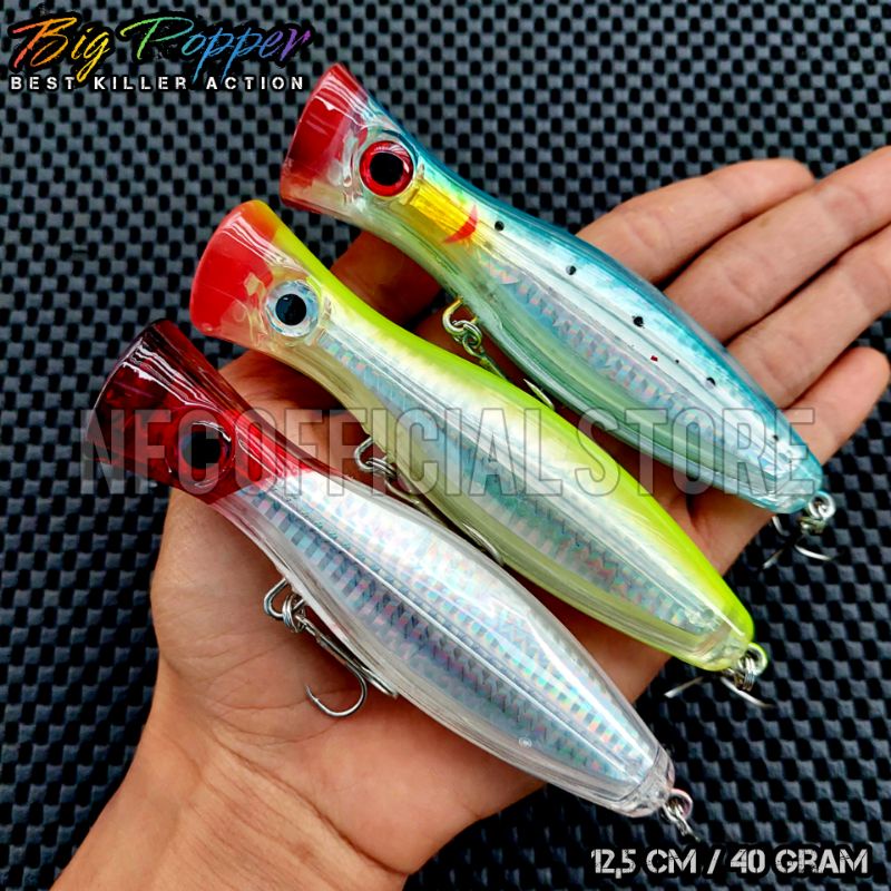 BIG Popper 12,5 cm 40 gram LONG CAST Big Mouth Mulut Besar