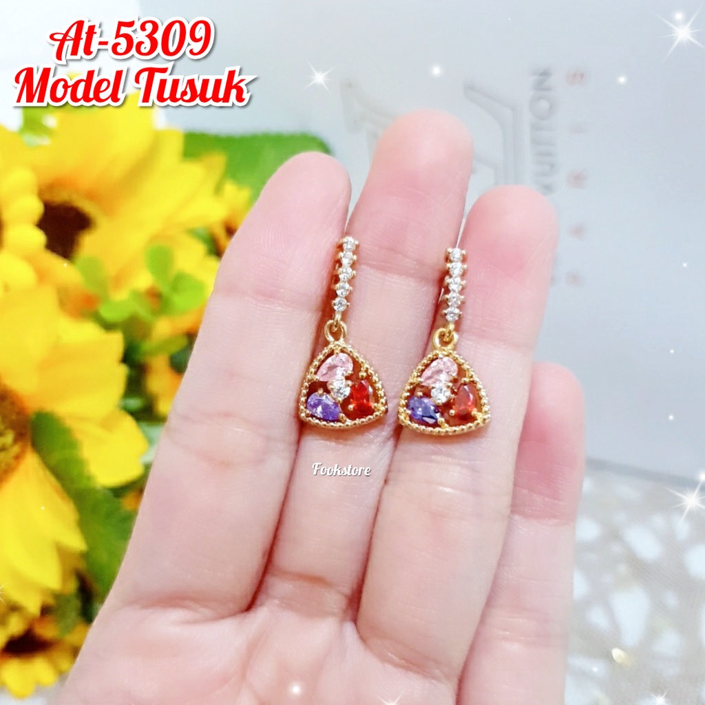 ANTING WANITA PERMATA WARNA FASHION KOREA TERBARU