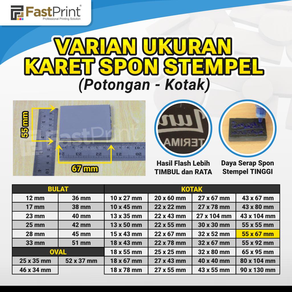 Karet Busa Spon Stempel Model Kotak 55X67 MM