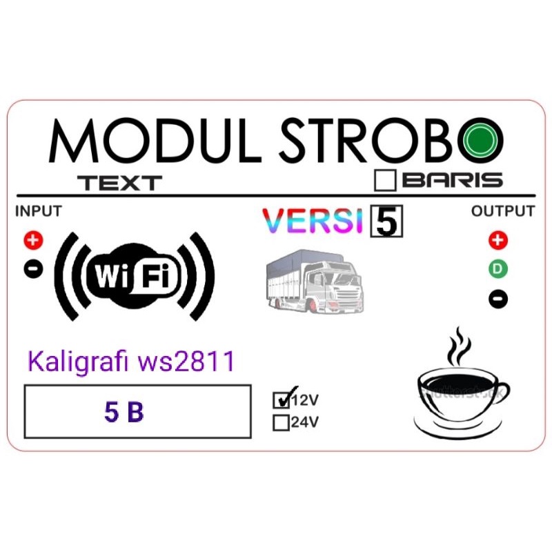 Modul Strobo Kaligrafi 5 baris v5 led ws2811