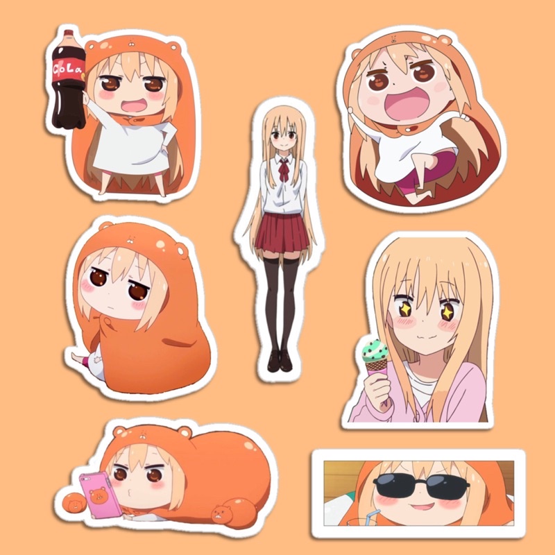 

Sticker Anime Umaru chan himotou Umaru chan Cola potato chips Umaru kawai anime cute stiker hp laptop