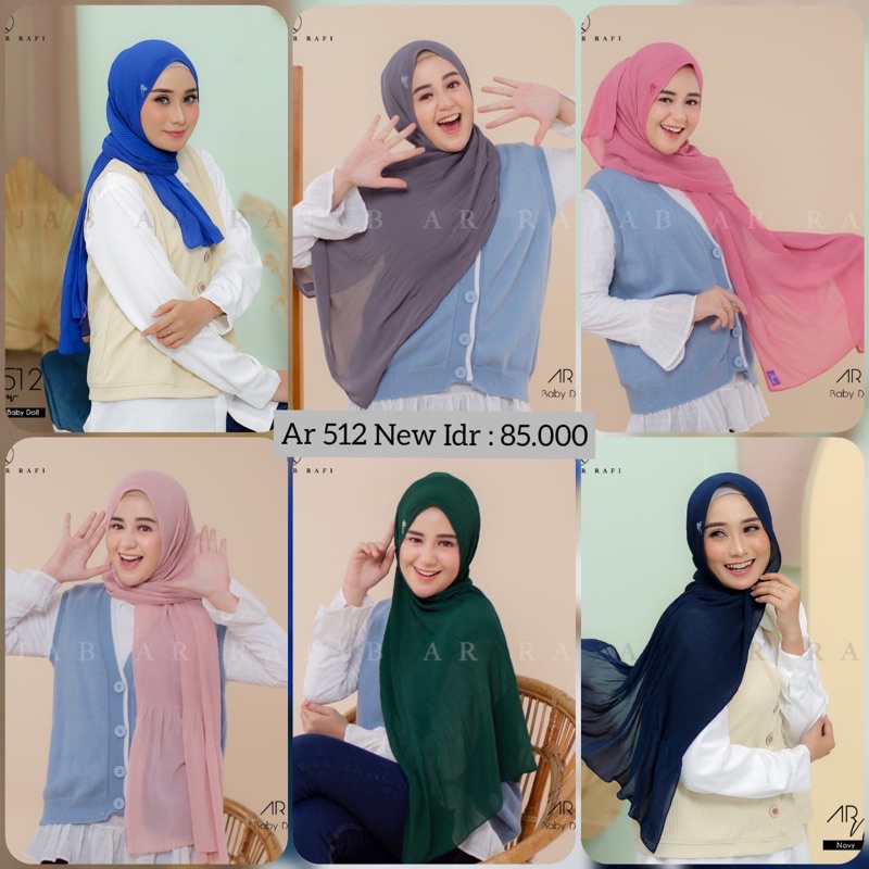 Hijab Pashmina Plisket Ar 512 by Ar Rafi