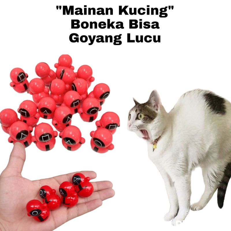 Mainan Goyang Kucing Motif Squid Game Minion Pinguin Cat Toys FEZONE