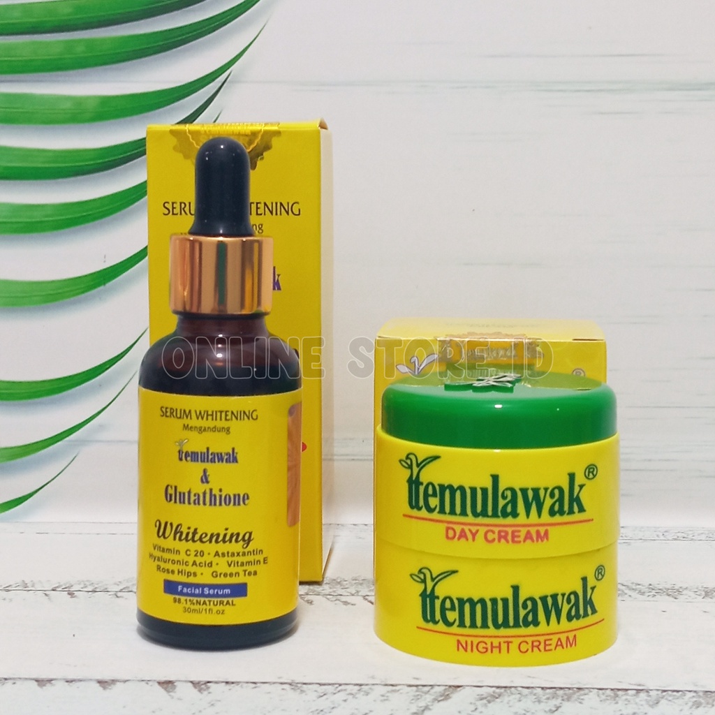 Paket Cream Temulawak - Cream Siang + Cream Malam + Serum Temulawak