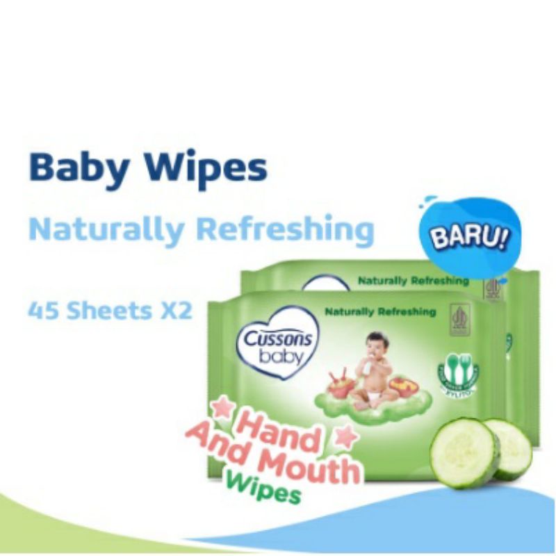 tissue basah bayi Cussons Baby Wipes Natural Refreshing