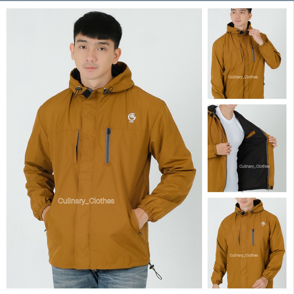 Jaket Pria Parasut Jumbo Waterproof Original FCF Size M L XL XXL / Jaket Gunung Pria Waterproof FCF