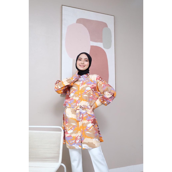 Baju Atasan Chintia Long Tunik Fashion Wanita Dewasa Import Jumbo Korean Style Muslim Bahan Rayon Vi