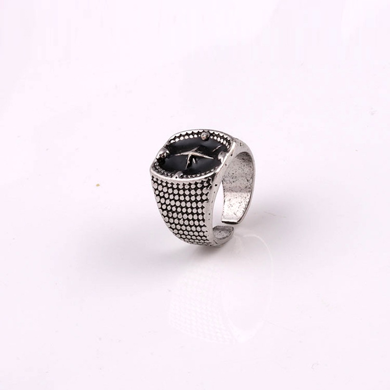 Cincin Model Terbuka Dapat Disesuaikan Gaya Retro Hip-Hop Eropa Amerika Untuk Pria