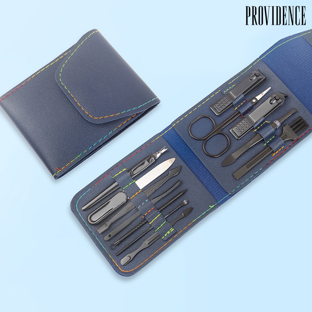 12 Pcs / Set Gunting Kuku Bahan Carbon Steel Warna Solid Model Lipat Untuk Perawatan