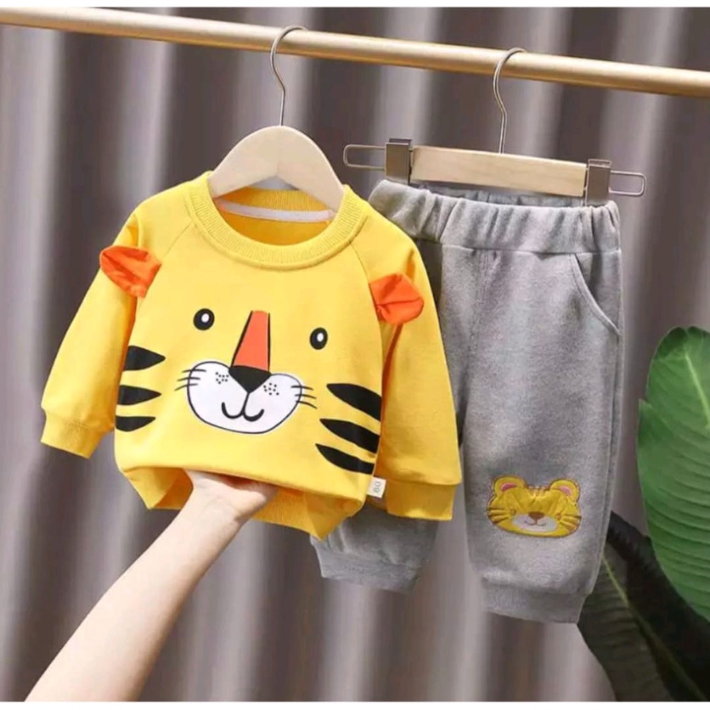 PROMO-SETELAN SWEATER ANAK LAKI-LAKI DAN PEREMPUAN 1-5 TAHUN SETELAN SWEATER ANAK MUSIM DINGIN TERBARU 2022