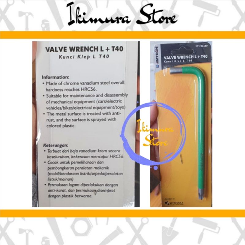 Kunci Stelan Klep T 40 Valve Adjustment Wrench Stel Klep Stelan Klep