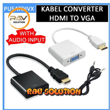 Konverter Hdmi to vga with audio/converter hdmi to vga/kable adapter hdmi to vga/kable vga to hdmi/konverter hdtv to vga  - RAV SOLUTION