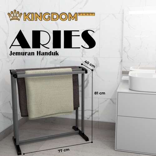 Jemuran Handuk Kingdom Aries Kuat dan Kokoh / Rak Handuk Portable / jemuran multifungsi sepatu baju celana baju dalam cd bh anak kost didalam maupun diluar ruangan diangkat dipindah bongkar pasang