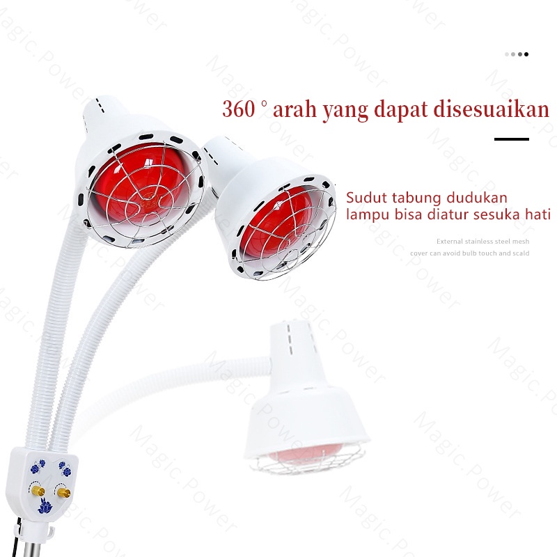 Gdo Lampu Terapi Fisioterapi Infrared Elektrik Alat Fisioterapi 2 Lampu/Set