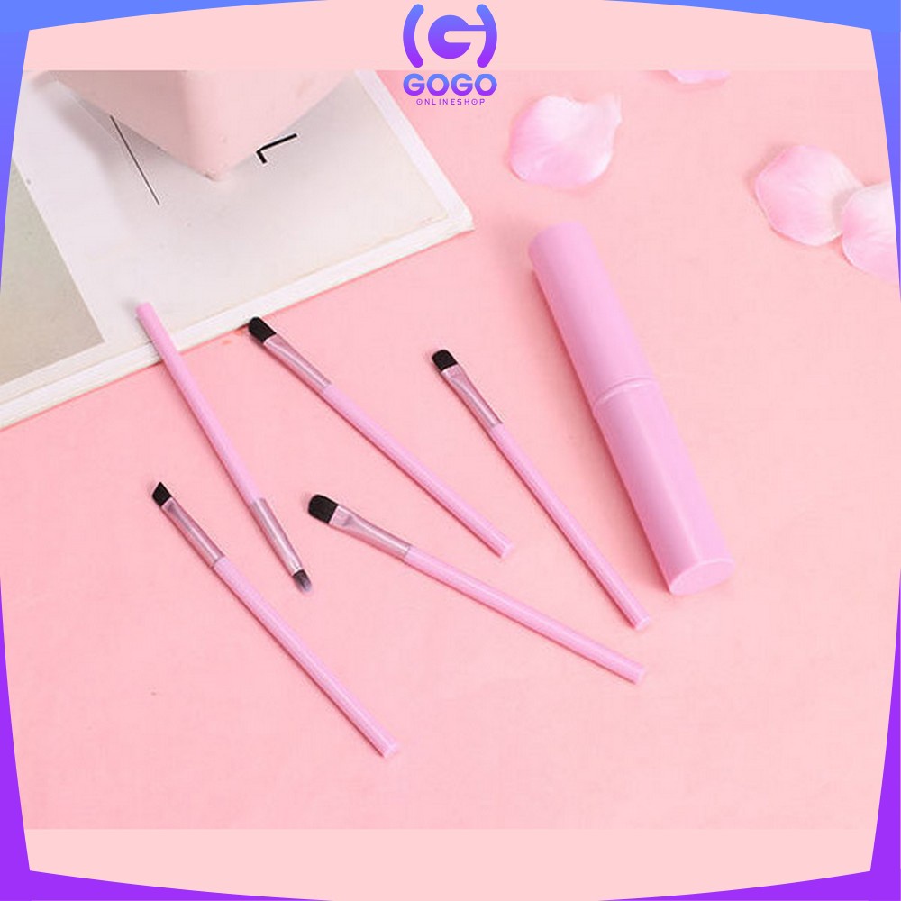 GOGO-K96 Kuas Make Up Eyeshadow Set 5PCS Tabung Travel / Brush Make Up Cosmetic Eyeshadow Eyeliner Concealer Portable / Beauty Tools Set