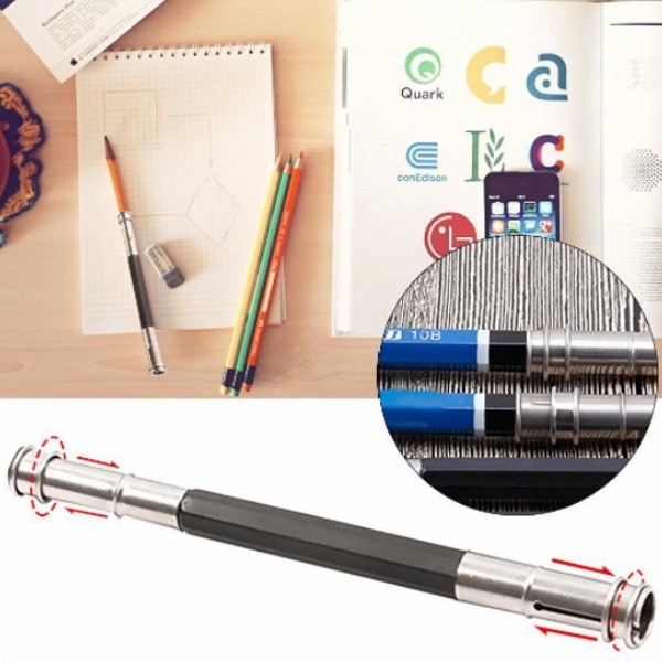 

Pencil Extender 2 Hole - Head Pencil Holder Pen - Pemanjang Sambungan Pensil Kayu