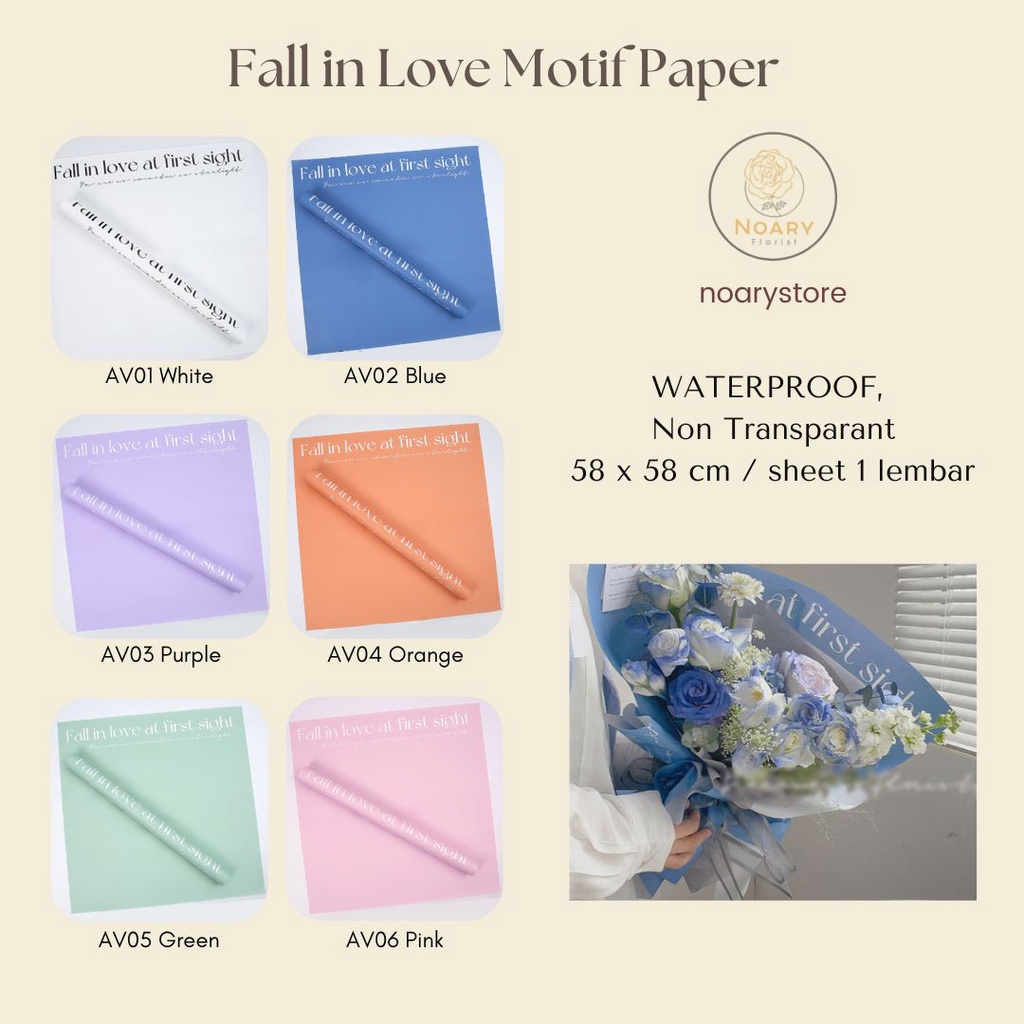 Fall In Love Motif Paper Cellophane Bucket