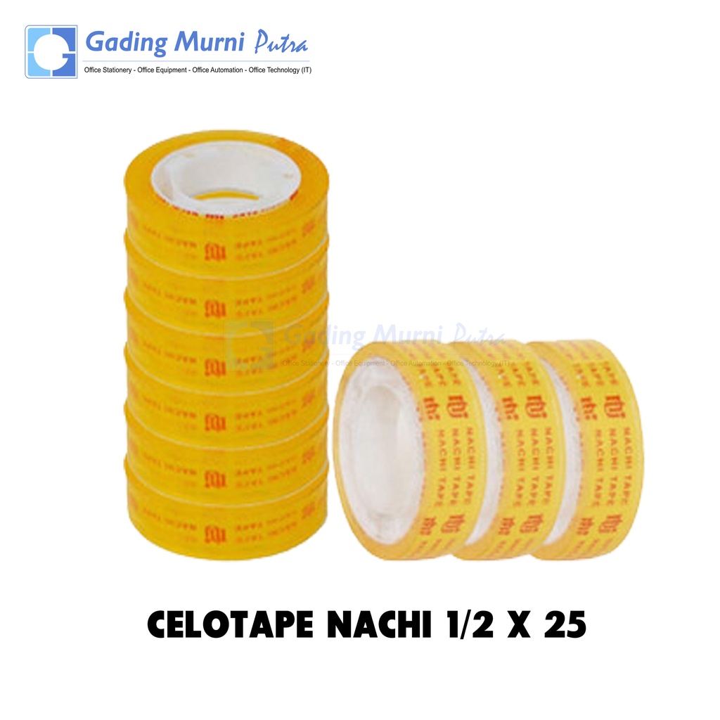 

Celulose tape / Isolasi Bening / Selotip Kecil Merk NACHI 1/2 X 25