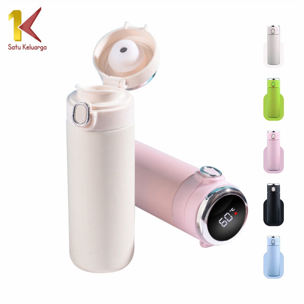 Satu Keluarga Termos Air Panas 420ML Botol Minum Vacuum Flask Digital Led Display Temperatur C720  T