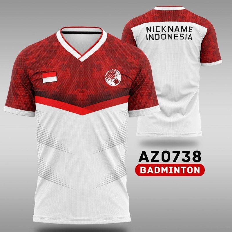 Kaos jersey Badminton Indonesia AZ0738