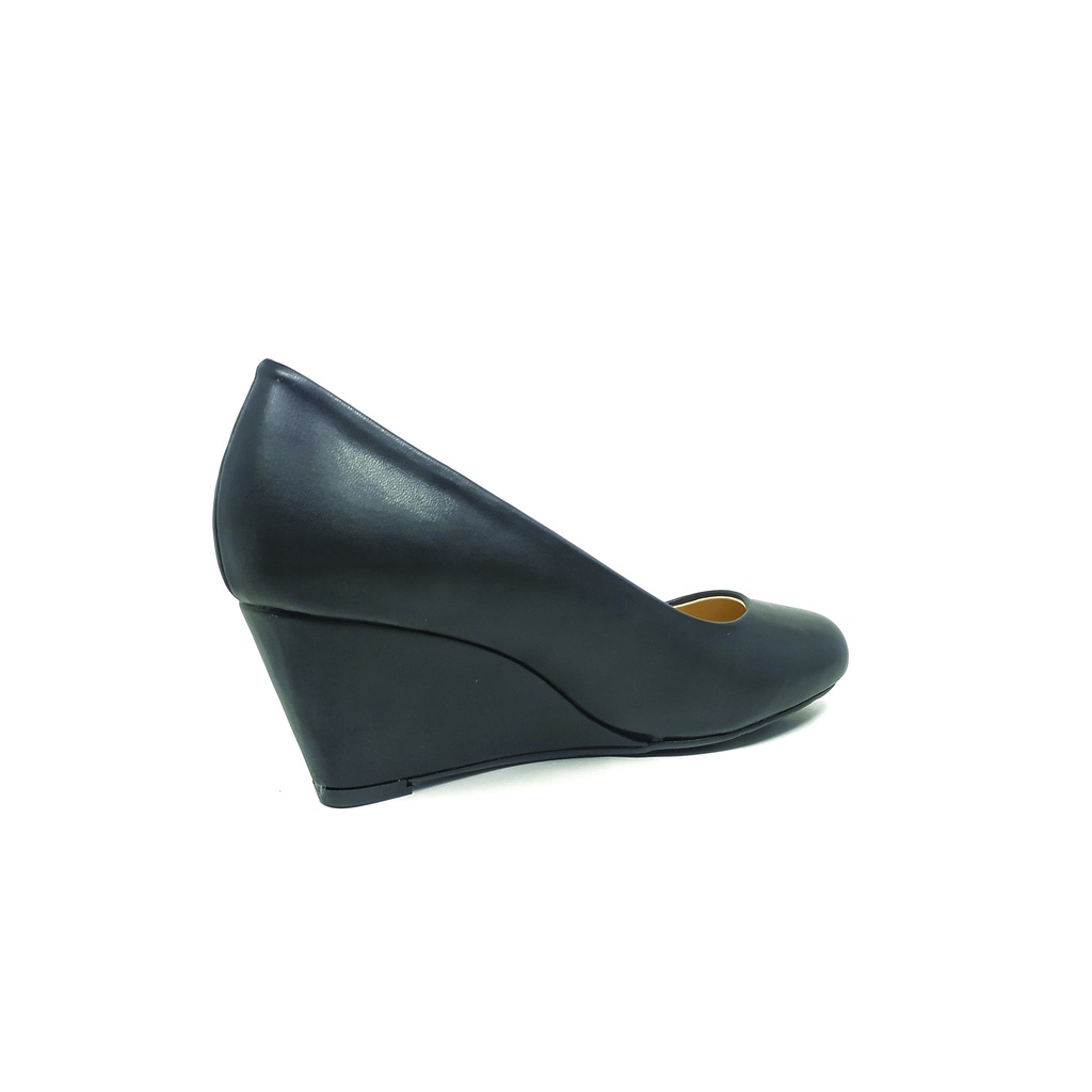 Workswell Sepatu Kerja Wanita Wedges 7cm Kode 6506 Hitam Doff