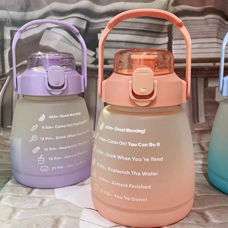 Botol Minum VIRAL Gemoy Gradiasi Pastel Motivasi Anak Sekolah Olahraga HangOut 1.3 LITER/2 LITER/1.1 LITER