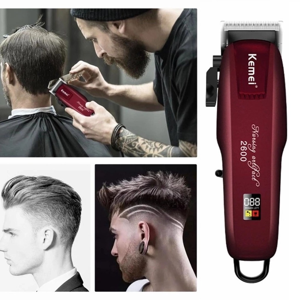 [ BISA COD ] Hair Clipper Kemei KM PG2600 3IN 1 Shaver Alat Mesin Cukur Elektrik Rambut Kumis Jenggot