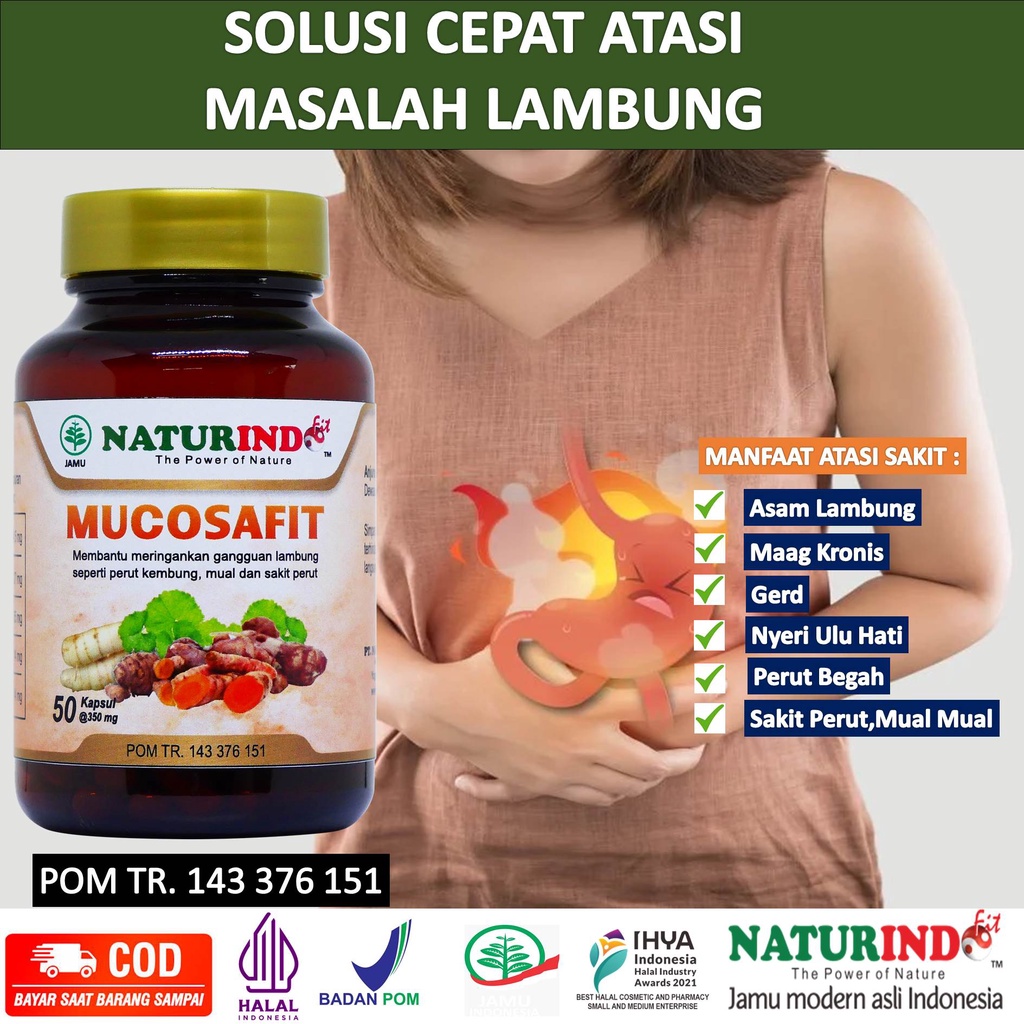 Jual Obat Maag Gerd Asam Lambung Mual Perut Kembung Nyeri Ulu Hati Mucosafit Herbal Alami 4106