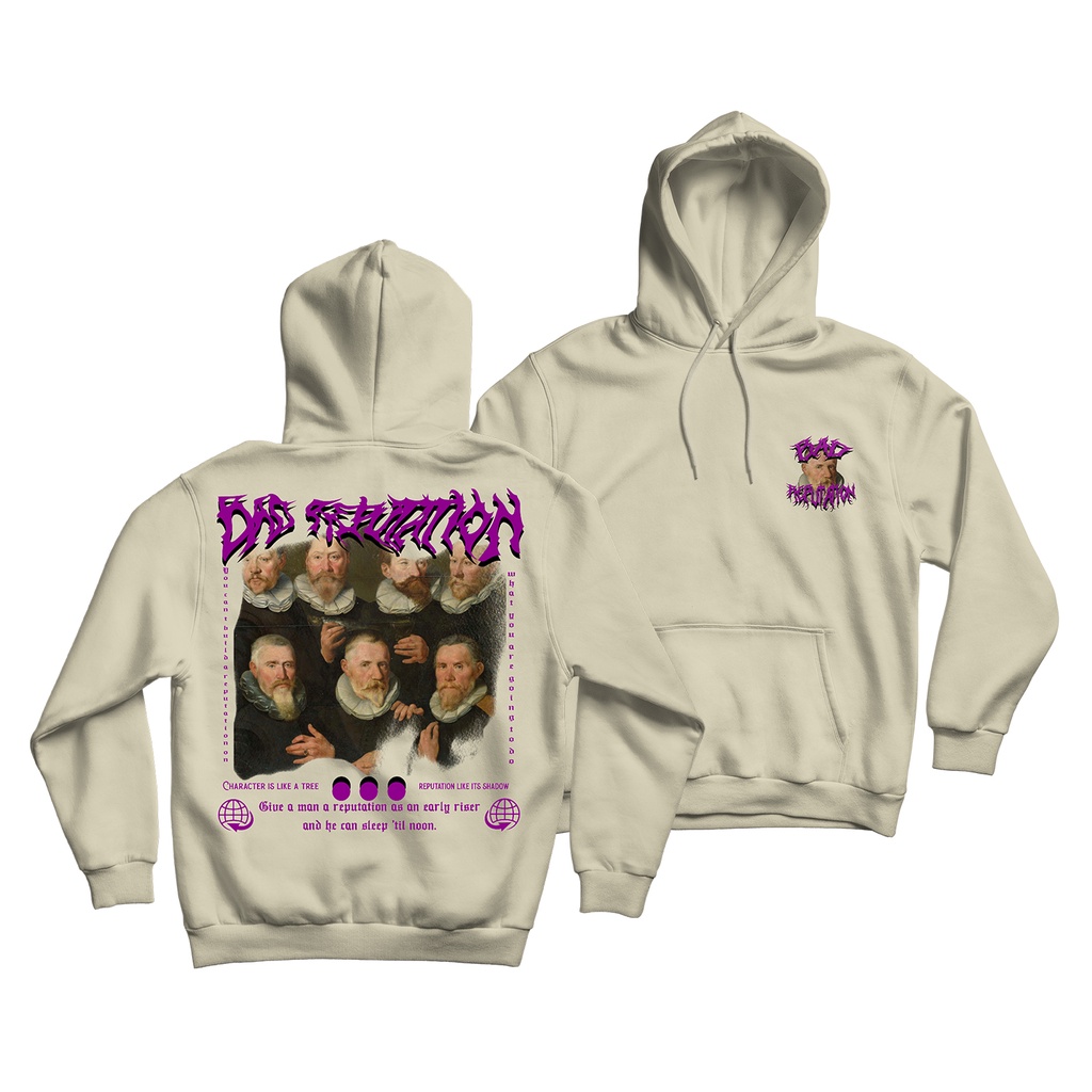 Sweaterpolos Hoodie Jumper BAD RAPUTATION ( Sablon ) Unisex Pria &amp; Wanita