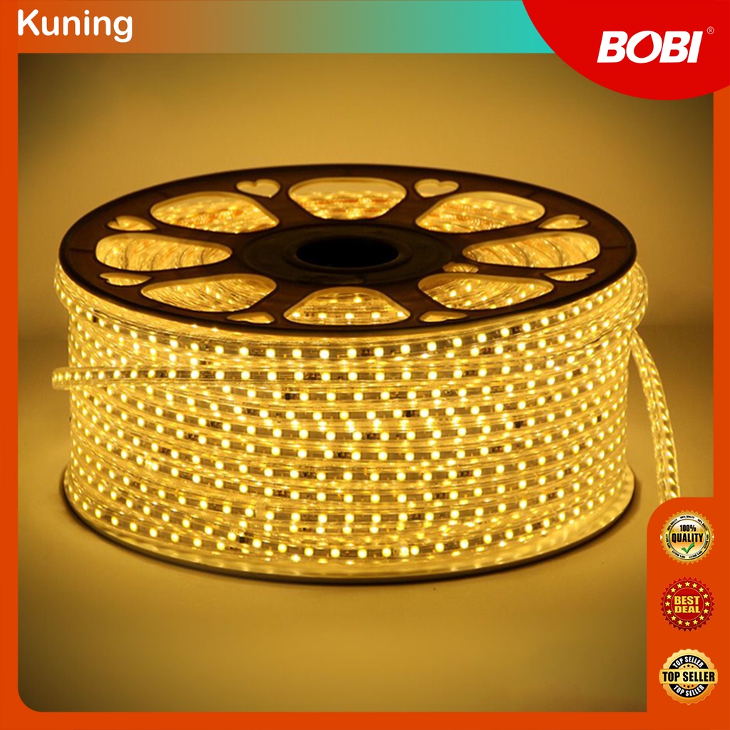 Lampu Selang LED Strip 1M -  5050 SMD AC 220V METERAN - Lampu Strip LED Waterproof - 1 Strip 1M