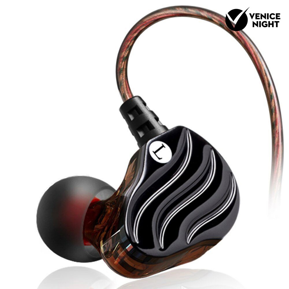 (VNEP) (Berkabel) QKZ KD4 In-Ear Bass HiFi Dual Unit Earphone Menjalankan Olahraga Headphone