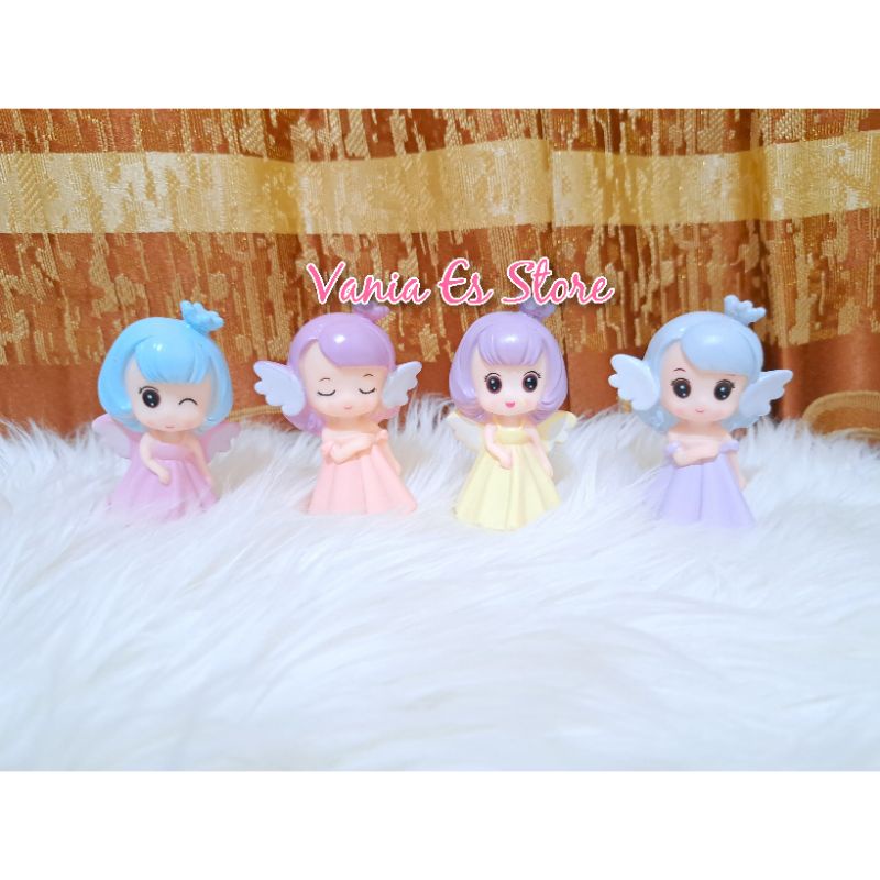 Topper Cake Little Cute Angel / Angel with Wing / Fairy Angel / Gadis Peri / Gadis Malaikat / Birthd