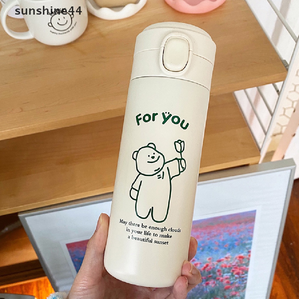 Sunshine Botol Minum Thermos Portable Gaya Korea Kapasitas Besar Anti Bocor