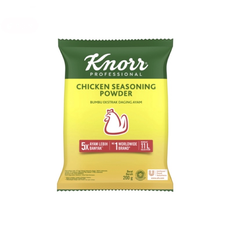 

KNORR CHICKEN SEASONING POWDER AYAM 200gr - Kaldu Ayam / KNORR / CHICKEN / SEASONING / POWDER / kaldu / daging / AYAM / 200gr / ekstrak / penyedap / rasa / bumbu / masak