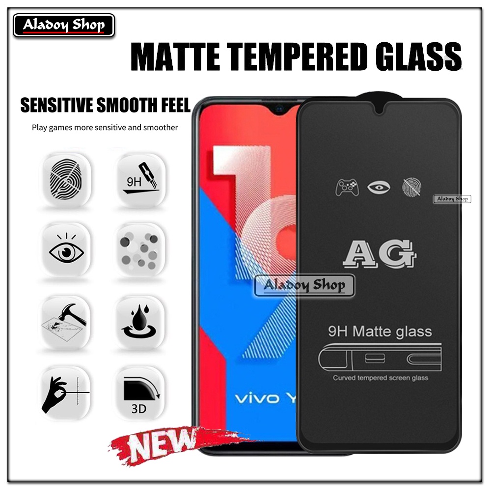 Vivo Y19 PAKET 2IN1 Tempered Glass Matte Anti Glare Full Layar dan Tempered Glass Kamera