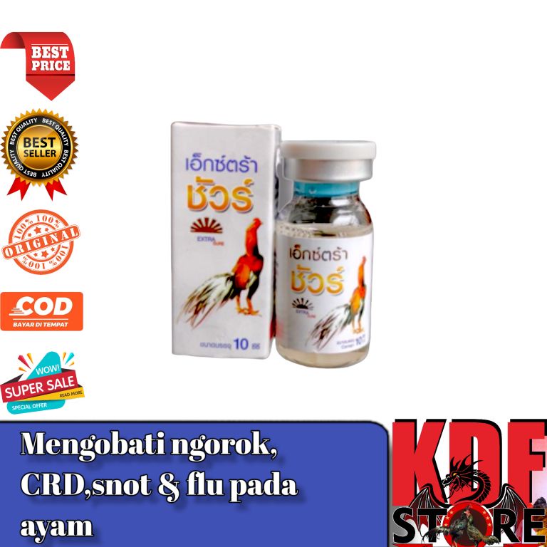Obat Ayam EXTRA SURE PUTIH (10 ml) Import Ayam Bangkok Thailand Ngorok Snot CRD