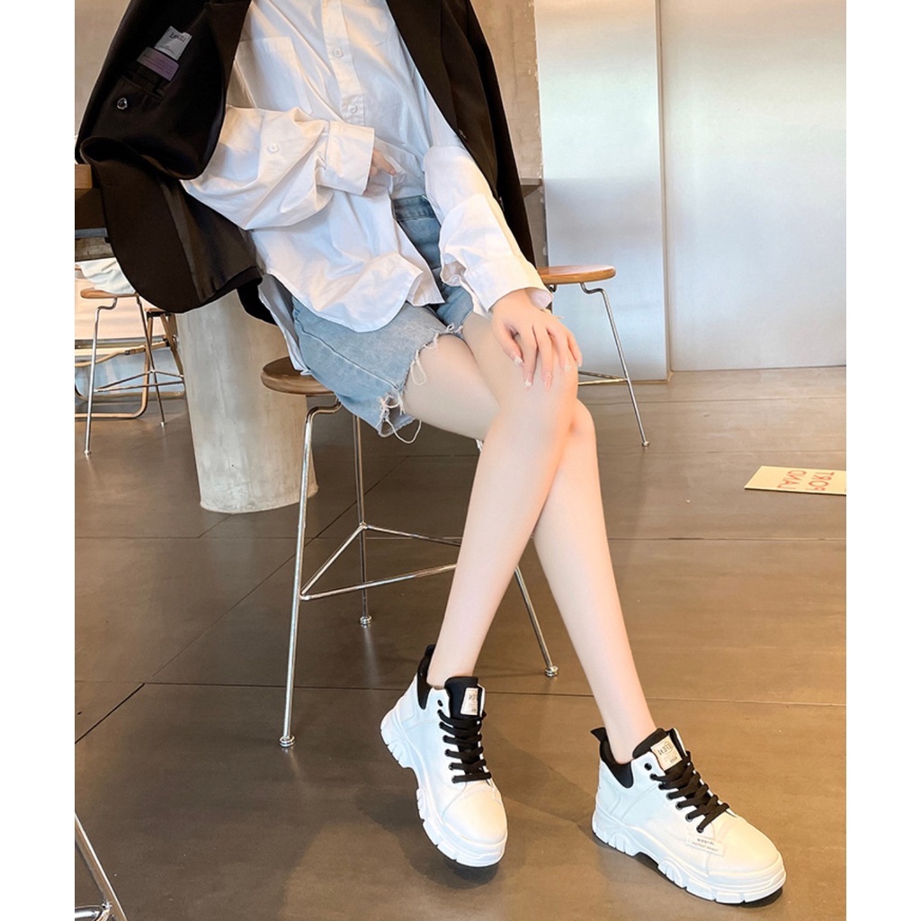 AVANCEID 1920 Sepatu Sneakers Boots Wanita Docmart Hitam Import