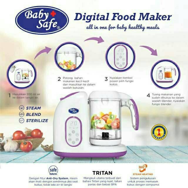 BABY SAFE DIGITAL FOOD MAKER / LB002